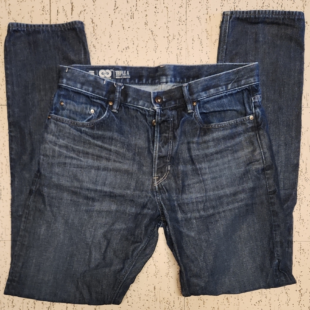G-Star Raw Blue Craddle To Craddle Slim Regular Straight Leg Jeans Hidden Pocket